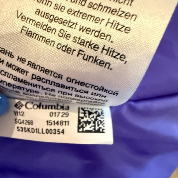 Columbia Jacket Youth Large 14/16 Navy Insulated Ski Omni Heat Alpine Action II - Picture 10 of 12